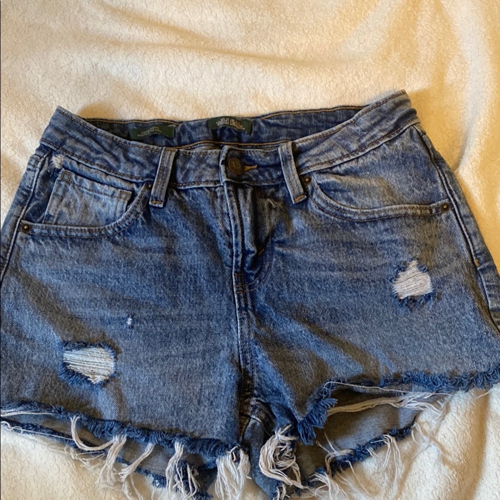 Wild fable jean shorts size 0at 4 color blue
